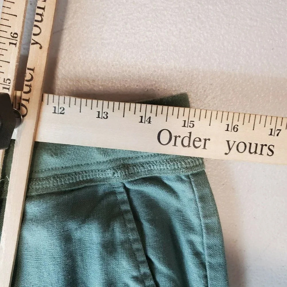 Lucy‎ Activewear Women's Linen Blend Crop Casual Pants Green Size XS - Picture 9 of 11